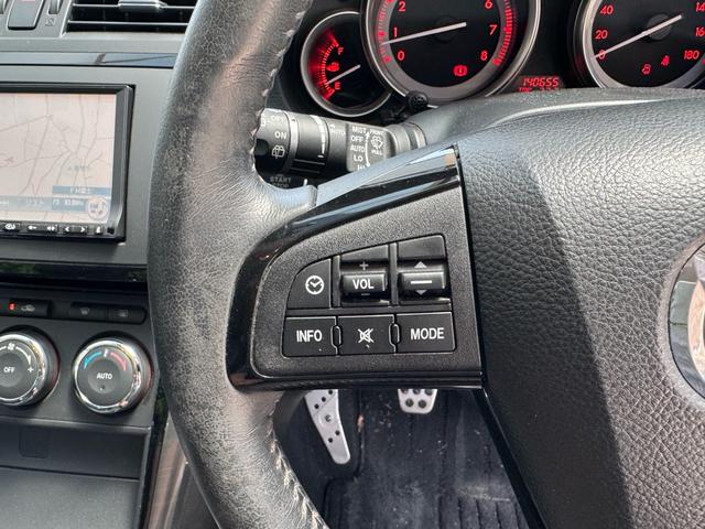 アテンザスポーツ ２５Ｚ　禁煙車　ローダウン　最終型　６速ＭＴ　メモリー付Ｐシート　ハーフレザーシート　クルーズコントロール　クリアランスソナー　オートライト　ＨＩＤヘッドライト　純正１８ＡＷ　ナビ　ＴＶ　Ｂｌｕｅｔｏｏｔｈ（33枚目）