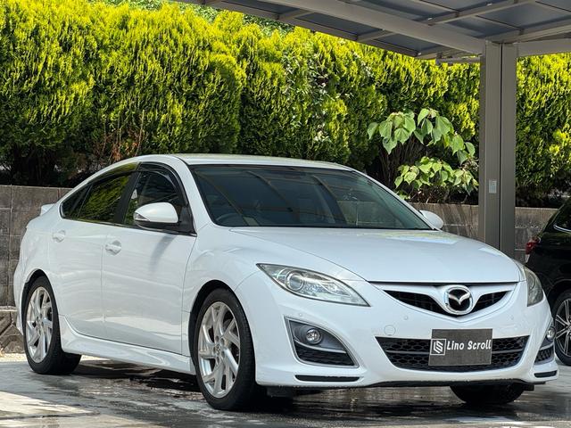 アテンザスポーツ ２５Ｚ　禁煙車　ローダウン　最終型　６速ＭＴ　メモリー付Ｐシート　ハーフレザーシート　クルーズコントロール　クリアランスソナー　オートライト　ＨＩＤヘッドライト　純正１８ＡＷ　ナビ　ＴＶ　Ｂｌｕｅｔｏｏｔｈ（53枚目）