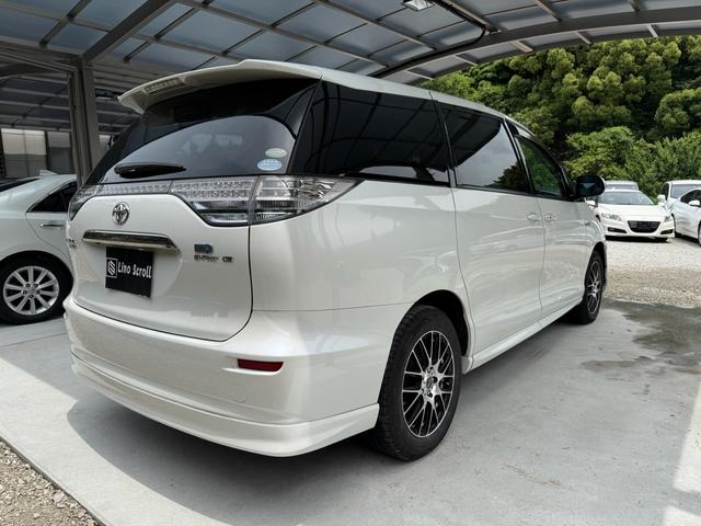 エスティマハイブリッド Ｇ　ムーンルーフ　エアロ　４ＷＤ　社外アルミホイール　ナビ　バックカメラ　ＴＶ　サイドカメラ　７人乗り　パークアシスト　ＨＩＤヘッドライト　パワーシート　クラッツィオシート　オートエアコン（15枚目）