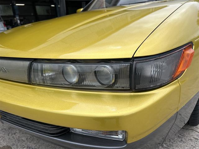 シルビア Ｑ’ｓ　走行５７８０４ｋｍ　ＴＥＩＮ車高調　社外マフラー　エーテックシュナイダー１６インチＡＷ　エンジンフルノーマル　オートマ車　自社金色ラメオールペイント済（11枚目）