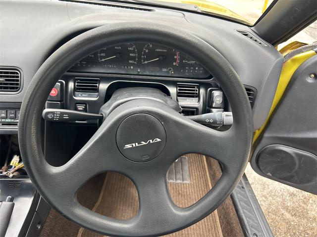 シルビア Ｑ’ｓ　走行５７８０４ｋｍ　ＴＥＩＮ車高調　社外マフラー　エーテックシュナイダー１６インチＡＷ　エンジンフルノーマル　オートマ車　自社金色ラメオールペイント済（36枚目）