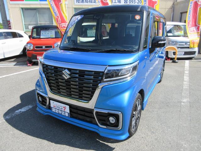 スペーシアカスタム ハイブリッドＸＳ　フラット７認定中古車　衝突軽減ブレーキ　ワンオーナ禁煙車８インチフルセグナビ　バックカメラＧＰＳレーダ左右電動スライドドア　レーンキープアシスト　アクセル踏み間違い防止装置横滑り防止装置　障害物センサ（7枚目）