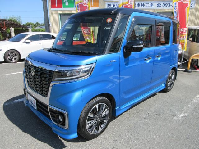 スペーシアカスタム ハイブリッドＸＳ　フラット７認定中古車　衝突軽減ブレーキ　ワンオーナ禁煙車８インチフルセグナビ　バックカメラＧＰＳレーダ左右電動スライドドア　レーンキープアシスト　アクセル踏み間違い防止装置横滑り防止装置　障害物センサ（8枚目）