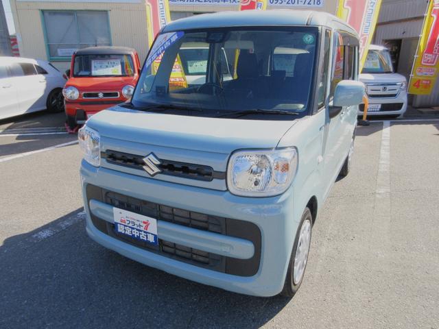 スペーシア ハイブリッドＧ　フラット７認定中古車　衝突軽減ブレーキ　ワンオーナ禁煙車　ワンセグナビ　ＧＰＳレーダー　バックカメラ　左右スライドドア　レーンキープアシスト　アクセル踏み間違い防止装置　横滑り防止装置　障害物センサー（7枚目）
