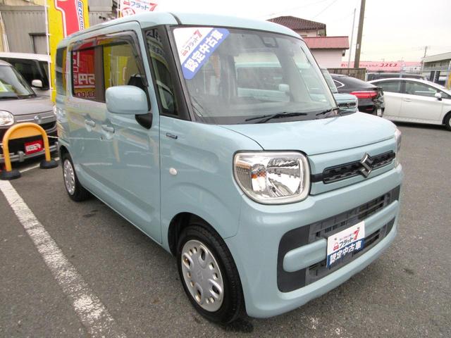 スペーシア ハイブリッドＧ　フラット７認定中古車　衝突軽減ブレーキ　ワンオーナ　禁煙車　フルセグナビＥＴＣドラレコ前後　ＧＰＳレーダー　バックカメラ　レーンキープアシスト　アクセル踏み間違い防止装置　横滑り防止装置　障害物センサ（8枚目）