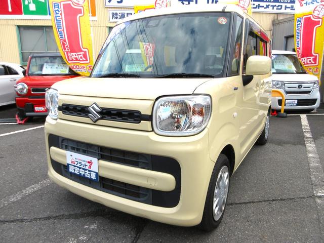 スペーシア ハイブリッドＧ　フラット７認定中古車　衝突軽減ブレーキ　ワンオーナ　禁煙車　ワンセグナビ　ＥＴＣ　ドライブレコーダー前後　ＧＰＳレーダー　レーンキープアシスト　アクセル踏み間違い防止装置　横滑り防止装置　障害物センサ（7枚目）