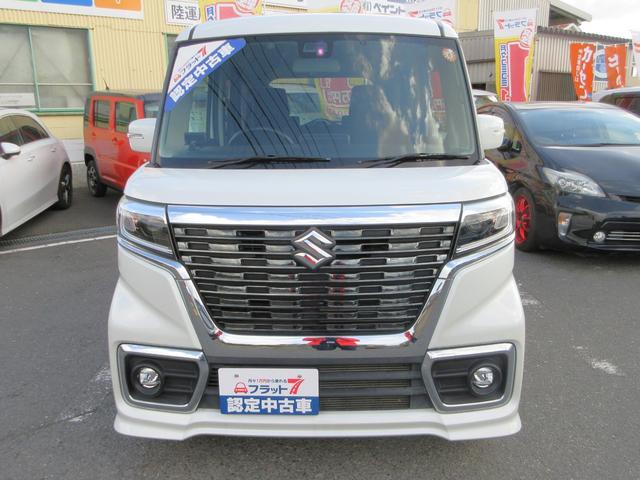 スペーシアカスタム ハイブリッドGS フラット7認定中古車 衝突軽減ブレーキ ワンオーナ 禁煙車 ワンセグナビ ETC GPSレーダー バックカメラ 左側電動スライド シートヒーター レーンキープアシスト アクセル踏み間違い防止装置(9枚目)