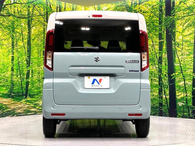 スペーシア ハイブリッドＸ　届出済未使用車　両側電動ドア　セーフティサポート　シートヒーター　踏み間違い防止装置　車線逸脱警報　ハイビームアシスト　ＬＥＤヘッド　オートライト／エアコン　スマートキー　アイドリングストップ（17枚目）
