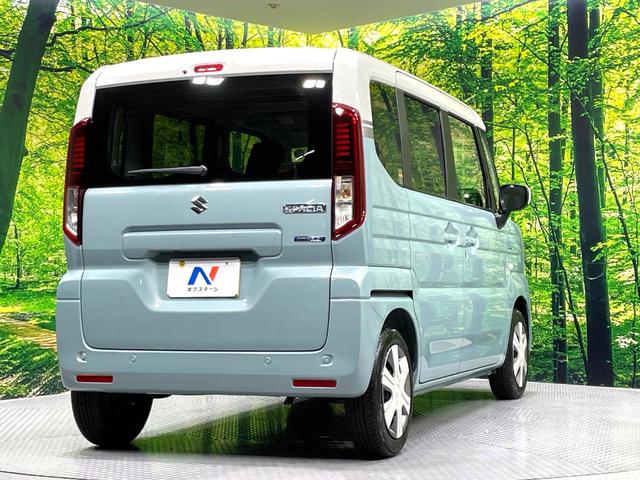 スペーシア ハイブリッドＸ　届出済未使用車　両側電動ドア　セーフティサポート　シートヒーター　踏み間違い防止装置　車線逸脱警報　ハイビームアシスト　ＬＥＤヘッド　オートライト／エアコン　スマートキー　アイドリングストップ（25枚目）