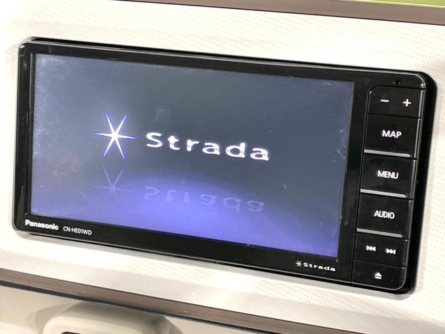 ムーヴキャンバス ＧメイクアップＶＳ　ＳＡＩＩＩ　ＳＤナビ　全周囲カメラ　禁煙車　両側電動ドア　スマートアシスト　踏み間違い防止装置　シートヒーター　ＬＥＤヘッド／フォグ　ドラレコ　フルセグ　Ｂｌｕｅｔｏｏｔｈ再生　ＥＴＣ　スマートキー（3枚目）