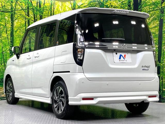 ソリオバンディット ハイブリッドＭＶ　登録済未使用車　純正９型ナビ　全周囲カメラ　両側電動ドア　衝突軽減装置　アダプティブクルーズ　ブラインドスポットモニター　ＬＥＤヘッド／フォグ　シートヒーター　コーナーセンサー　フルセグ（27枚目）