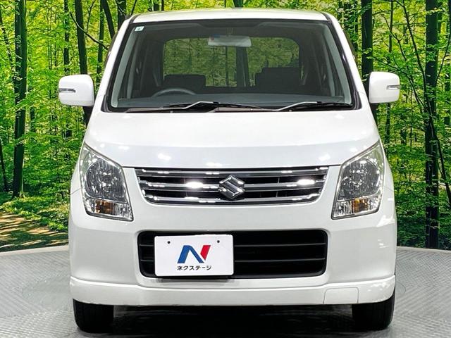 ワゴンＲ ＦＸリミテッドＩＩ　ＳＤナビ　禁煙車　スマートキー　ＥＴＣ　純正１４インチアルミ　盗難防止装置　革巻きステアリング　オートエアコン　地デジ　電動格納ミラー　プライバシーガラス（14枚目）