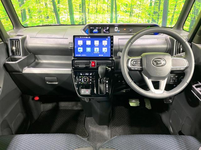 タント カスタムＲＳ　純正９型ディスプレイ　後席モニター　両側電動ドア　スマートアシスト　踏み間違い防止装置　ドラレコ　フルセグ　Ｂｌｕｅｔｏｏｔｈ再生　ＥＴＣ　ＬＥＤヘッド　シートヒーター　ハーフレザー（2枚目）