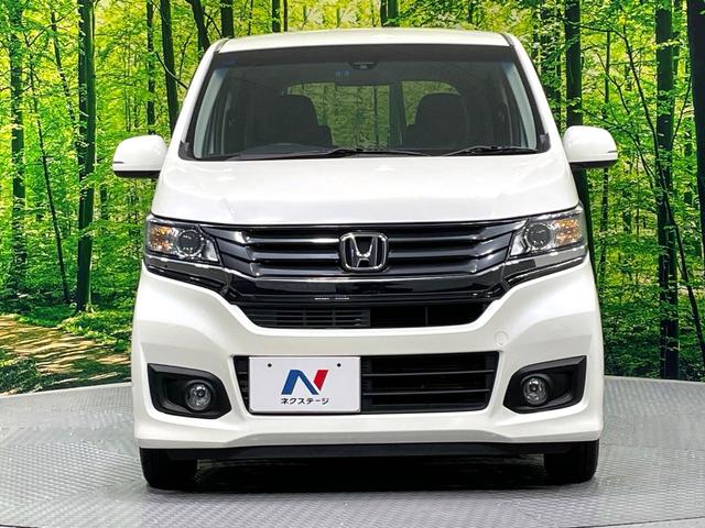 Ｎ－ＷＧＮカスタム Ｇ・Ａパッケージ　ＳＤナビ　禁煙車　衝突軽減装置　クルーズコントロール　スマートキー　ハーフレザー　ＨＩＤヘッド　フルセグ　Ｂｌｕｅｔｏｏｔｈ再生　ＥＴＣ　オートライト／エアコン　純正１４インチアルミ（14枚目）