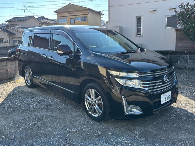 エルグランド 250ハイウェイスター アラウンドビューモニター 純正マルチナビ フリップダウンモニター TV走行中可 AC100V電源 助手席側電動スライドドア オートライト HID スマートキー2本 ETC オットマン(12枚目)