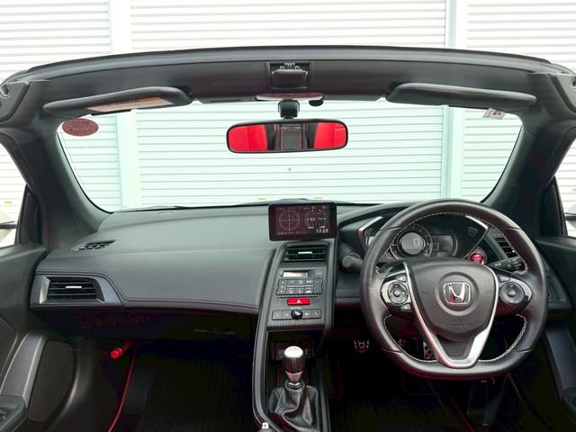 S660 α 無限フルエアロ/リアスポイラー/BLITZ(ブリッツ)車高調/WORK EMOTION(ワークエモーション)15インチアルミ/赤無限シートカバー/sense-brand(センスブランド)4本出マフラー(7枚目)