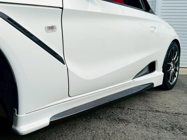 S660 α 無限フルエアロ/リアスポイラー/BLITZ(ブリッツ)車高調/WORK EMOTION(ワークエモーション)15インチアルミ/赤無限シートカバー/sense-brand(センスブランド)4本出マフラー(30枚目)