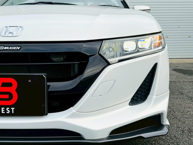 S660 α 無限フルエアロ/リアスポイラー/BLITZ(ブリッツ)車高調/WORK EMOTION(ワークエモーション)15インチアルミ/赤無限シートカバー/sense-brand(センスブランド)4本出マフラー(35枚目)