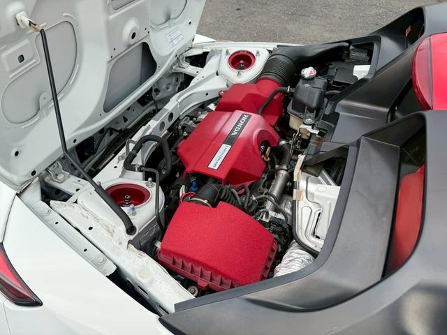 S660 α 無限フルエアロ/リアスポイラー/BLITZ(ブリッツ)車高調/WORK EMOTION(ワークエモーション)15インチアルミ/赤無限シートカバー/sense-brand(センスブランド)4本出マフラー(36枚目)