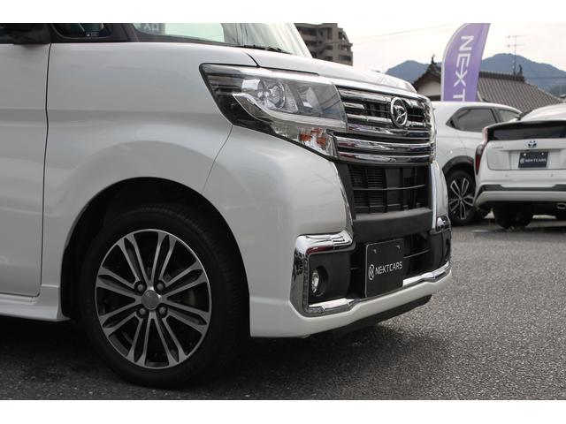 タント カスタムＲＳ　トップエディションＳＡＩＩＩ　社外８インチメモリーナビ・バックカメラ・ＣＤ／ＤＶＤ・Ｂｌｕｅｔｏｏｔｈ・両側電動スライドドア・シートヒーター・オートハイビーム・ハーフレザーシート・ＬＥＤヘッドライト・プッシュスタート・純正アルミ（18枚目）