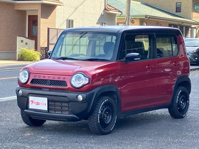 ハスラー Ｘ　ナビ・フルセグＴＶ／Ｂｌｕｅｔｏｏｔｈ接続／ＣＤ・ＤＶＤ再生／シートヒーター／プッシュスタート／スマートキー／１５インチアルミホイール／オープンカントリータイヤ／アイドリングストップ（4枚目）