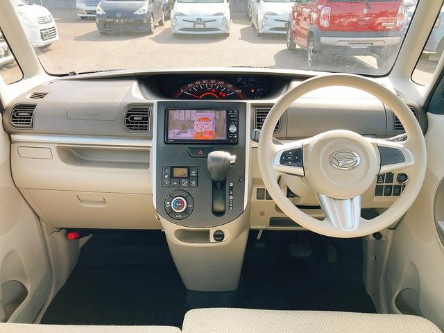 タント X バックカメラ 両側スライド・片側電動 ナビ TV オートライト スマートキー アイドリングストップ 電動格納ミラー ベンチシート CVT 盗難防止システム ABS ESC CD DVD再生 USB(2枚目)