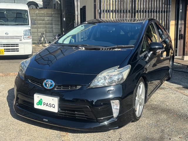 プリウス 　モデリスタエアロ　アルパイン８インチナビ　フルセグ　ＥＴＣ　車検Ｒ９年８月　ＬＥＤヘッド　純正１７インチＡＷ　革巻きステアリング　黒内装　ローダウン　Ｂｌｕｅｔｏｏｔｈオーディオ　スマートキー（25枚目）