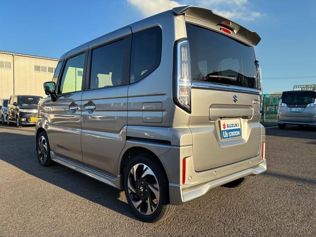 スペーシアカスタム カスタム　ＨＹＢＲＩＤ　ＸＳターボ　ナビ　全方位カメラ　オートライト　バックカメラ　Ｂｌｕｅｔｏｏｔｈ　スライドドア　純正ナビ　プッシュスタート　シートヒーター　オートエアコン　スズキセーフティーサポート　アイドリングストップ　横滑り防止機能（7枚目）