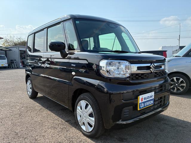 スペーシア ＨＹＢＲＩＤ　Ｇ　両側スライドドア　前後衝突被害軽減ブレーキ　オートライト　スライドドア　プッシュスタート　オートエアコン　スズキセーフティーサポート　アイドリングストップ　横滑り防止機能　衝突安全ボディ　盗難防止システム（3枚目）