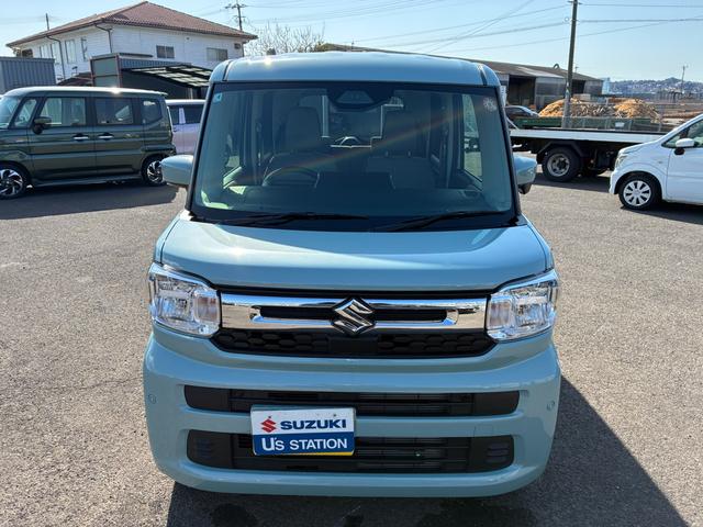 スペーシア ＨＹＢＲＩＤ　Ｇ　前後衝突被害軽減ブレーキ　両側スライド　オートライト　スライドドア　プッシュスタート　オートエアコン　スズキセーフティーサポート　アイドリングストップ　横滑り防止機能　衝突安全ボディ　盗難防止システム　衝突被害軽減システム（2枚目）