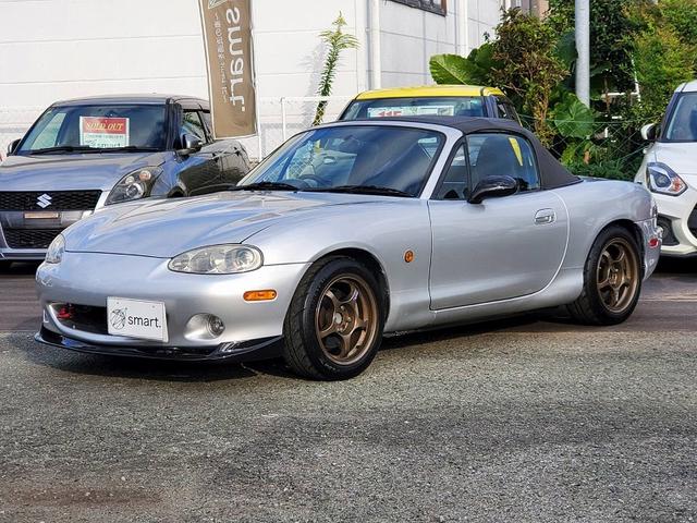 ロードスター ＲＳ　クスコＬＳＤ　ロールバー　ＢＬＩＴＺ車高調　Ｓｗｉｆｔスプリング　ＴＲＵＳＴオイルクーラー　社外１５ＡＷ　マツダスピードマフラー　社外エアクリーナー　フロントスポイラー　ディスプレイオーディオ（2枚目）
