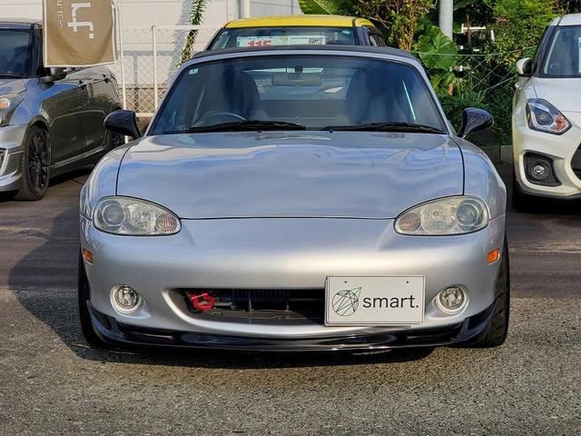 ロードスター ＲＳ　クスコＬＳＤ　ロールバー　ＢＬＩＴＺ車高調　Ｓｗｉｆｔスプリング　ＴＲＵＳＴオイルクーラー　社外１５ＡＷ　マツダスピードマフラー　社外エアクリーナー　フロントスポイラー　ディスプレイオーディオ（3枚目）