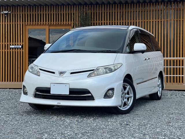 エスティマ 2.4アエラス Gエディション ドラレコ ETC ガラスルーフ バックカメラ 両側電動スライドドア 純正17インチアルミホイール ステアリモコン スマートキー デュアルエアコン ルームライトLED HIDヘッドライト 純正ナビ(6枚目)