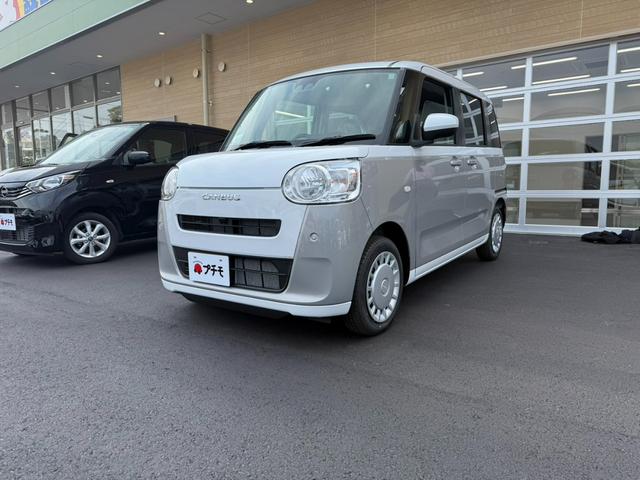 ムーヴキャンバス ストライプスX 両側電動スライドドア クリアランスソナー 衝突被害軽減システム スマートキー アイドリングストップ 電動格納ミラー CVT 盗難防止システム ABS ESC 衝突安全ボディ エアコン(2枚目)