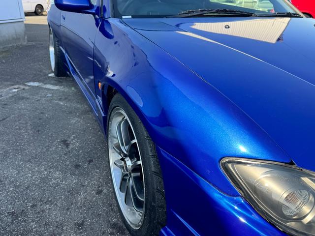 シルビア スペックＳエアロ　社外フルエアロ　修復歴無し　前後ワイドフェンダー　社外ナビ　社外ステアリング（6枚目）