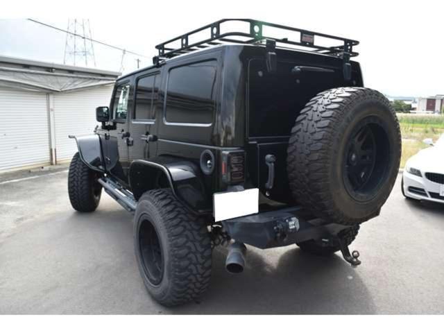 ジープ・ラングラー JK ステアリングスイッチ 社外HDDナビ ヒッチメンバー ルーフキャリア オートエアコン(8枚目)