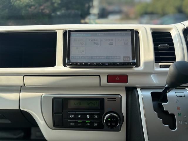 ハイエースバン 　キャンピング　セカンドハウス社製ウイングスプレミアム　プレミアムキャプテンシート　天張りレザー　純正ミラー一体型バックモニター　パワースライドドア　ローダウン　ＤＡＤ１８インチＡＷ　Ｂｌｕｅｔｏｏｔｈ（25枚目）