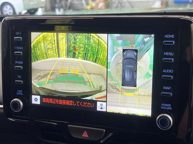 ヤリスクロス ハイブリッドＺ　禁煙車　衝突軽減装置　レーダークルーズ　純正ディスプレイオーディオ　全周囲カメラ　ブラインドスポットモニター　ハンズフリーパワーバックドア　クリアランスソナー　ＬＥＤヘッド　オートハイビーム（4枚目）