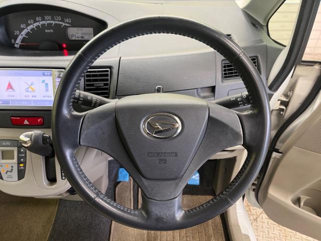 ムーヴ X 禁煙車 純正ナビフルセグ バックカメラ Bluetooth スマートキー オートエアコン ドライブレコーダー 純正14インチAW 革巻ステアリング オート電動格納ドアミラー DVD再生(11枚目)