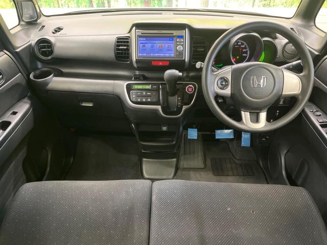 N-BOX G・Lパッケージ 禁煙車 純正ナビTV バックカメラ 電動スライドドア 黒内装 スマートキー オートエアコン ステアリングリモコン CD再生 USB接続(2枚目)