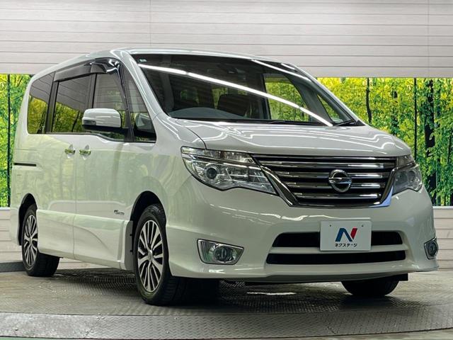 セレナ ハイウェイスター S-ハイブリッド 禁煙車 純正8型ナビTV 純正11型後席モニター 両側電動ドア サイド/バックカメラ エマージェンシーブレーキ LEDヘッド 純正OP16インチAW 後席オートエアコン コーナーセンサー DVD再生(16枚目)