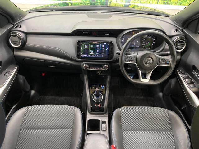 キックス Ｘ　ブラックスタイルＰＫＧ　禁煙車　純正９型ナビＴＶ　アラウンドビューモニタ　衝突被害軽減　プロパイロット　ＬＥＤヘッド　純正１７インチＡＷ　ＥＴＣ　Ｂｌｕｅｔｏｏｔｈ　半革　インテリジェントルームミラー（2枚目）