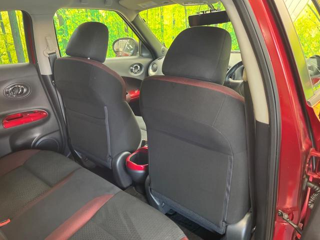 ジューク 15RX 禁煙車 純正ナビフルセグ HIDヘッド 純正OP17インチAW バックカメラ ETC Bluetooth スマートキー オートエアコン オートライト 革巻ステアリング DVD再生(30枚目)