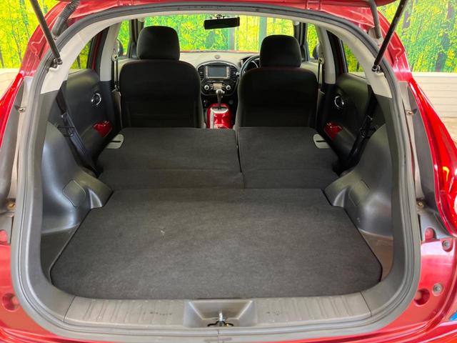 ジューク 15RX 禁煙車 純正ナビフルセグ HIDヘッド 純正OP17インチAW バックカメラ ETC Bluetooth スマートキー オートエアコン オートライト 革巻ステアリング DVD再生(32枚目)