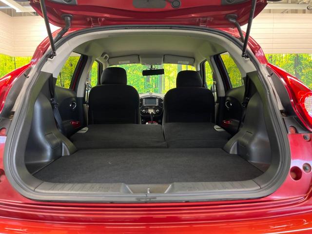 ジューク 15RX 禁煙車 純正ナビフルセグ HIDヘッド 純正OP17インチAW バックカメラ ETC Bluetooth スマートキー オートエアコン オートライト 革巻ステアリング DVD再生(33枚目)