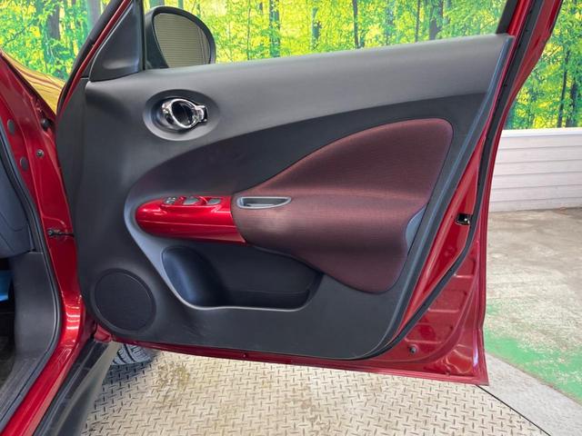 ジューク 15RX 禁煙車 純正ナビフルセグ HIDヘッド 純正OP17インチAW バックカメラ ETC Bluetooth スマートキー オートエアコン オートライト 革巻ステアリング DVD再生(36枚目)