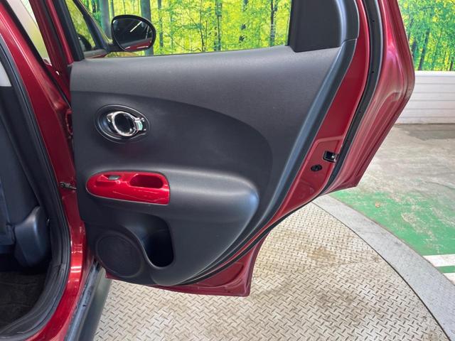 ジューク 15RX 禁煙車 純正ナビフルセグ HIDヘッド 純正OP17インチAW バックカメラ ETC Bluetooth スマートキー オートエアコン オートライト 革巻ステアリング DVD再生(38枚目)