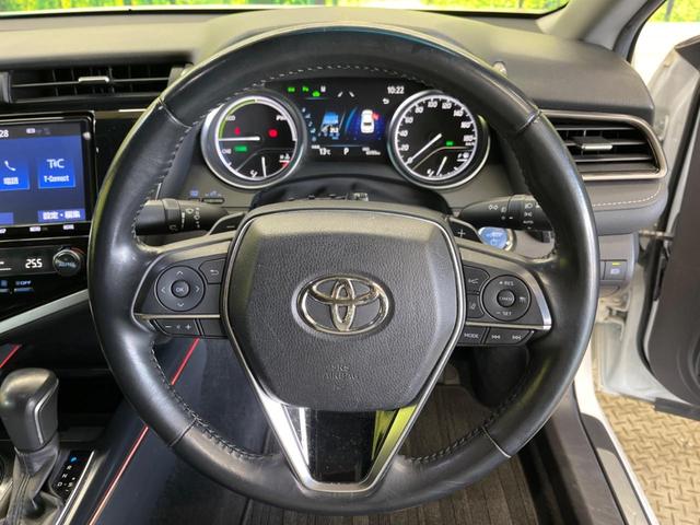 カムリ ＷＳ　禁煙車　純正９型ナビＴＶ　純正ＯＰ１８インチＡＷ　ブラインドスポットモニタ　バックカメラ　セーフティセンス　インテリジェントクリアランスソナー　ＬＥＤヘッド　半革シート　パワーシート　ＥＴＣ（5枚目）