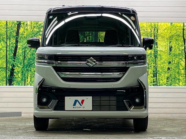 スペーシアカスタム ハイブリッドＸＳ　届出済未使用車　２トーンルーフ　セーフティサポート　両側電動ドア　アダプティブクルーズ　ＬＥＤヘッド　純正１５インチＡＷ　半革シート　シートヒーター　後席サーキュレーター　サンシェード　オットマン（14枚目）