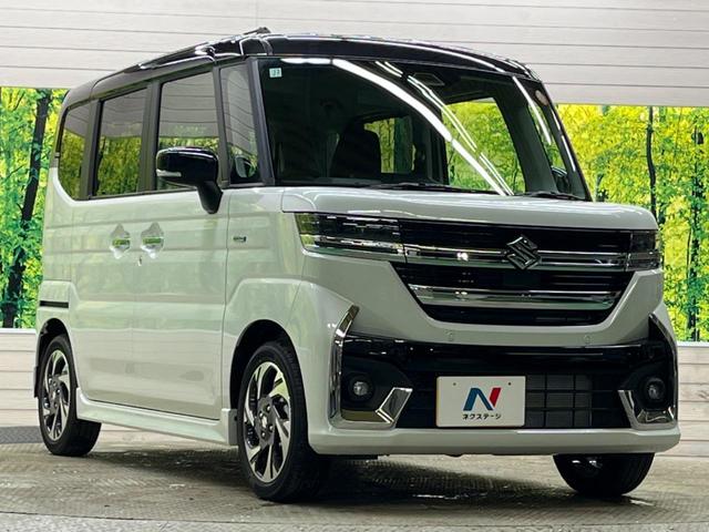 スペーシアカスタム ハイブリッドＸＳ　届出済未使用車　２トーンルーフ　セーフティサポート　両側電動ドア　アダプティブクルーズ　ＬＥＤヘッド　純正１５インチＡＷ　半革シート　シートヒーター　後席サーキュレーター　サンシェード　オットマン（16枚目）